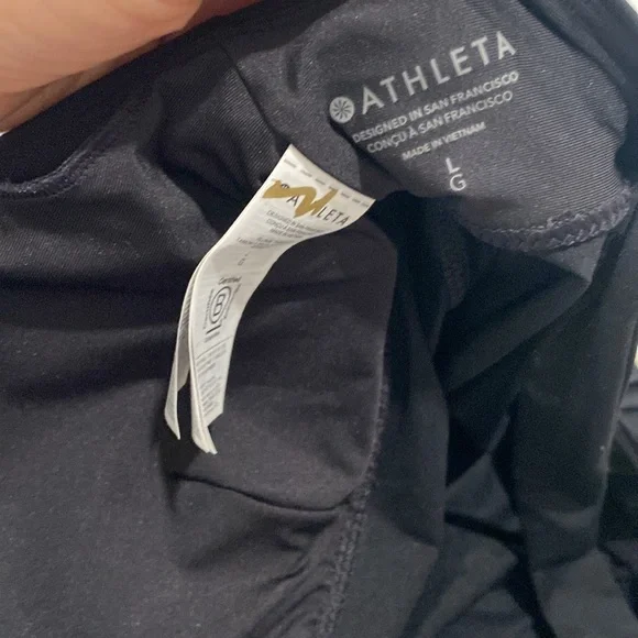 NWT athleta plunge tankini top medium large black A-C swim m l top bow tie back - Picture 14 of 14